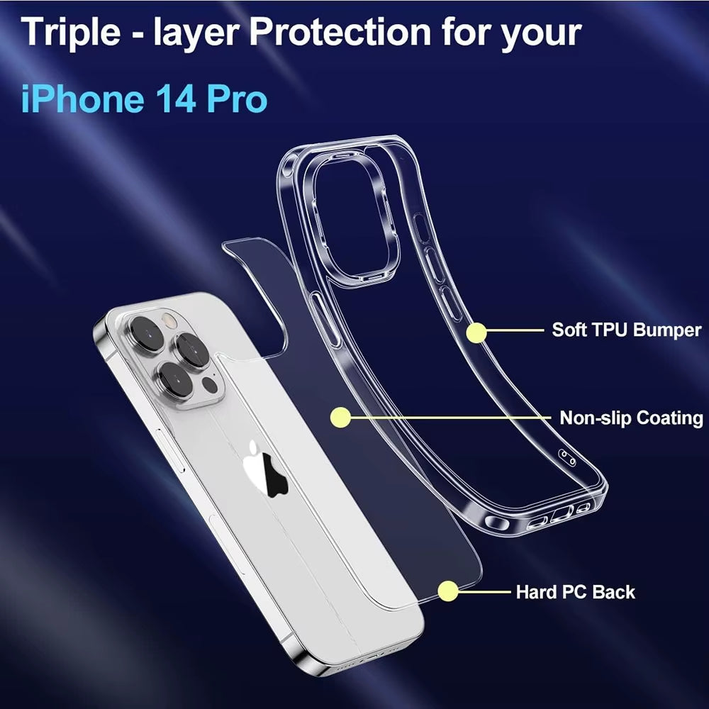 Hybrid Shockproof Back Cover Case for Iphone 16 - 11