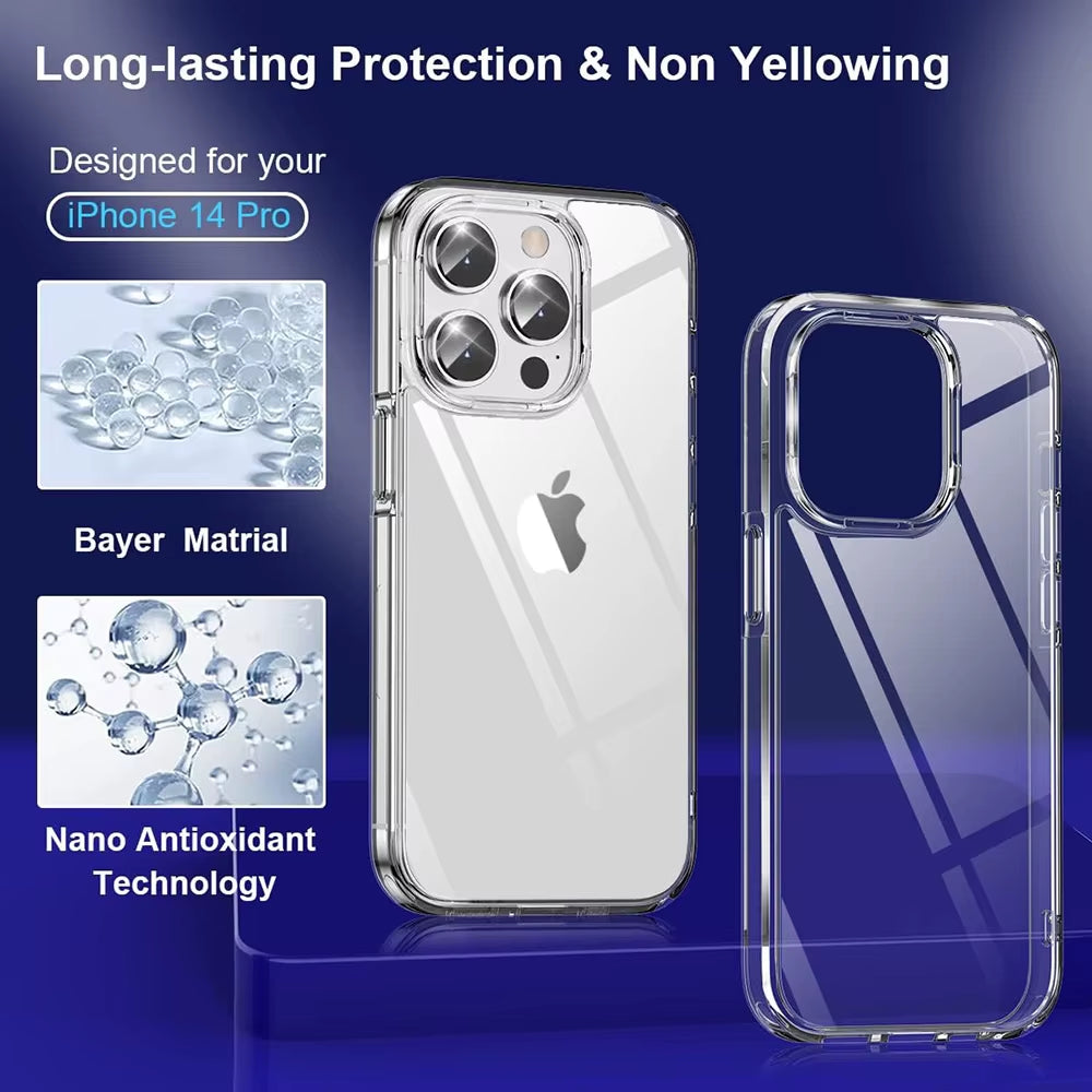 Hybrid Shockproof Back Cover Case for Iphone 16 - 11